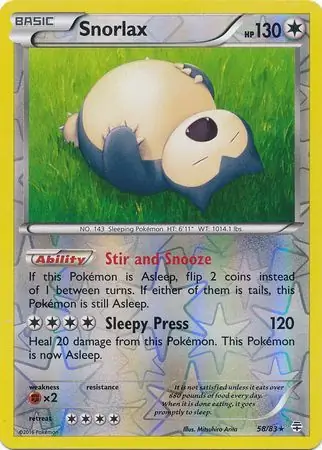 Snorlax Reverse Holo 58 Normal