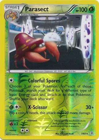 Parasect Reverse Holo 7 Normal