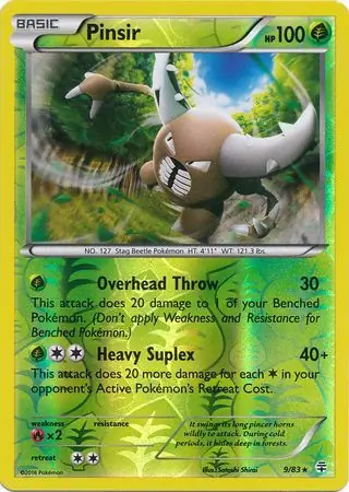 Pinsir Reverse Holo 9 Normal
