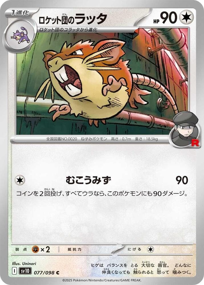 Team Rocket's Raticate 077 Normal