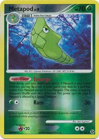 Metapod Reverse Holo 47 Normal