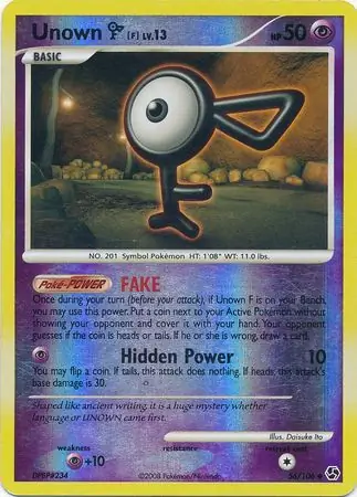 Unown F Reverse Holo 56 Normal