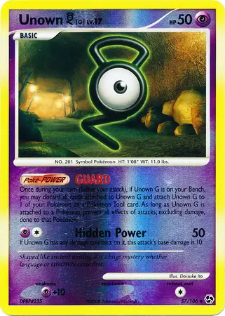 Unown G Reverse Holo 57 Normal