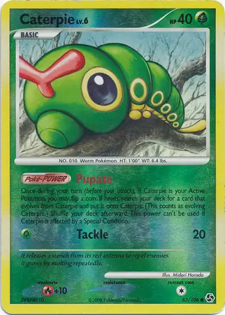 Caterpie Reverse Holo 63 Normal