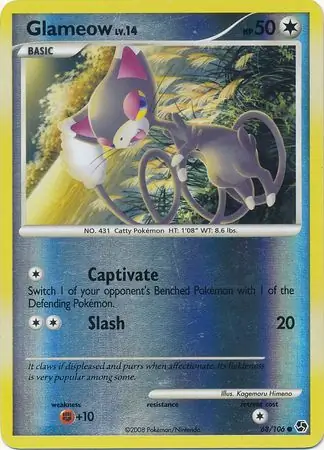 Glameow Reverse Holo 68 Normal