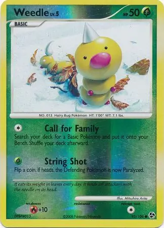 Weedle Reverse Holo 93 Normal