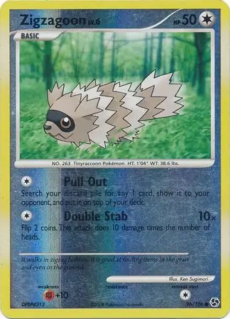 Zigzagoon Reverse Holo 96