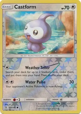 Castform Reverse Holo 105 Normal