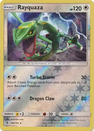 Rayquaza Reverse Holo 106 Normal