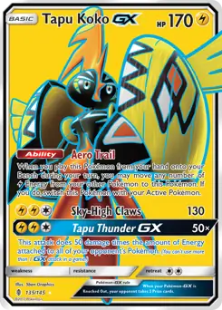 Full Art Tapu Koko GX 135 Normal