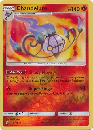 Chandelure Reverse Holo 13 Normal