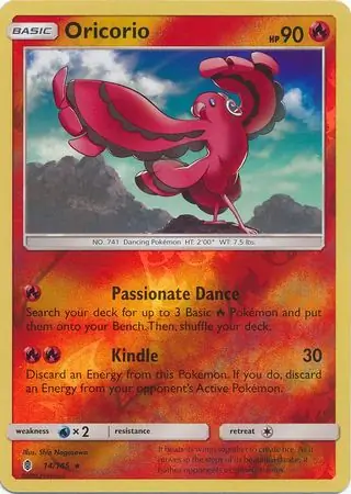 Oricorio Reverse Holo 14 Normal