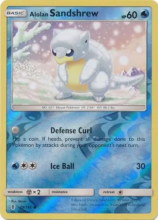 Alolan Sandshrew Reverse Holo 19 Normal