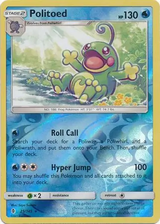 Politoed Reverse Holo 25 Normal