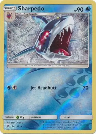 Sharpedo Reverse Holo 28