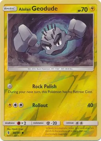 Alolan Geodude Reverse Holo 40 Normal