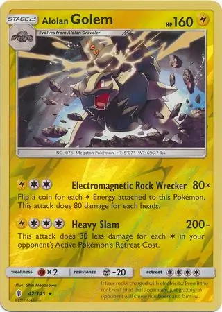 Alolan Golem Reverse Holo 42 Normal