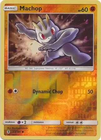 Machop Reverse Holo 63 Normal