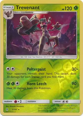 Trevenant Reverse Holo 7 Normal