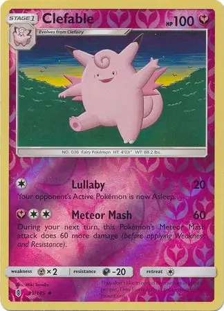 Clefable Reverse Holo 89 Normal