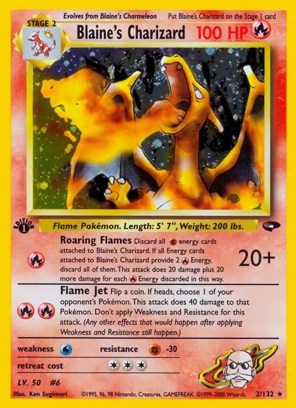 Blaine's Charizard Holo 2 Normal