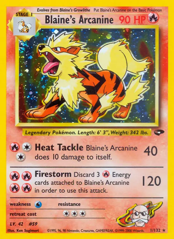 Blaine's Arcanine Holo 1 Normal