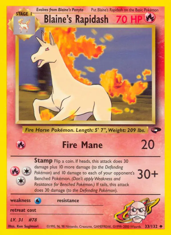 Blaine's Rapidash 33 Normal