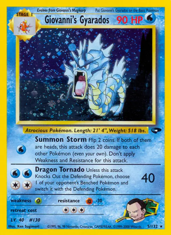 Giovanni's Gyarados Holo 5 Normal
