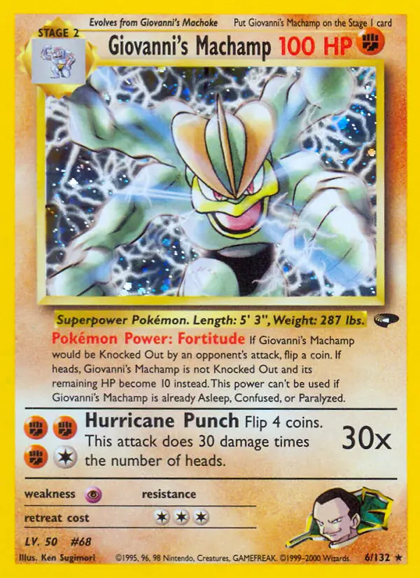 Giovanni's Machamp Holo 6 Normal