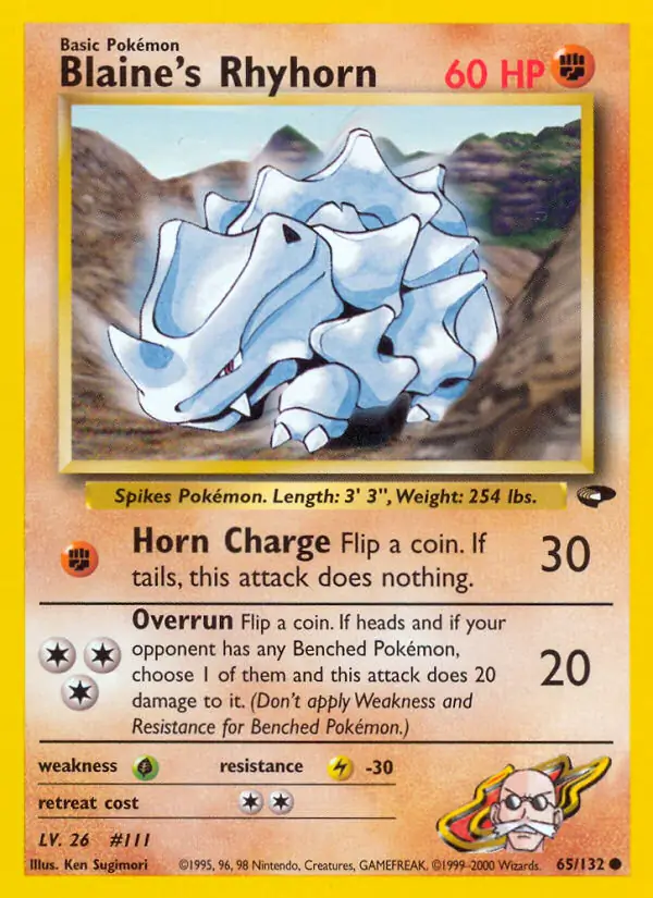 Blaine's Rhyhorn 65 Normal