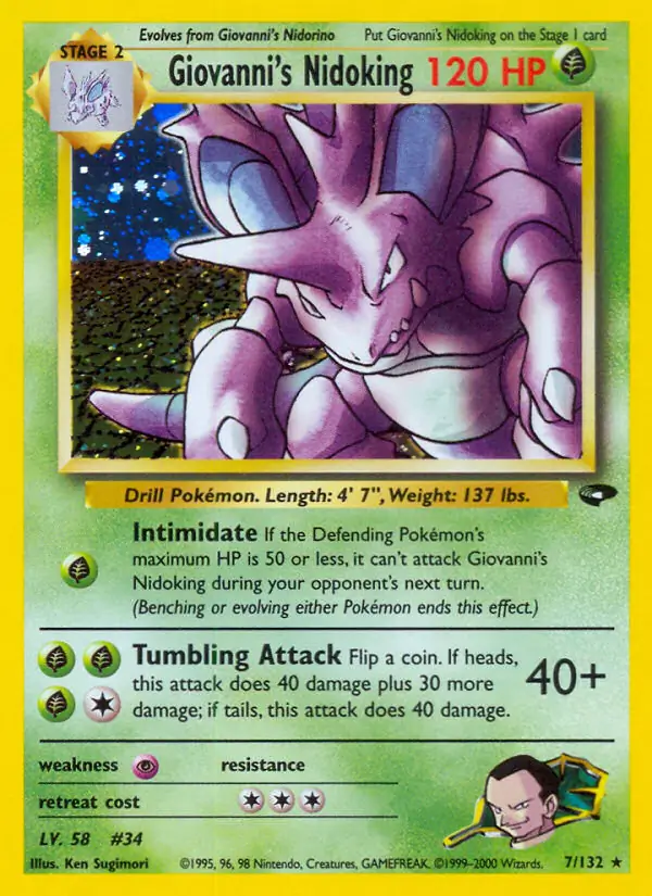 Giovanni's Nidoking Holo 7 Normal