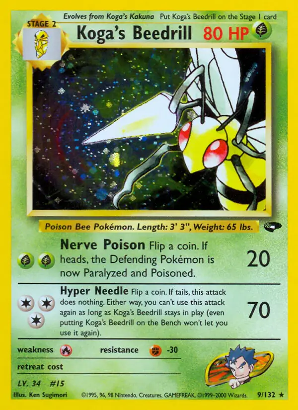 Koga's Beedrill Holo 9 Normal