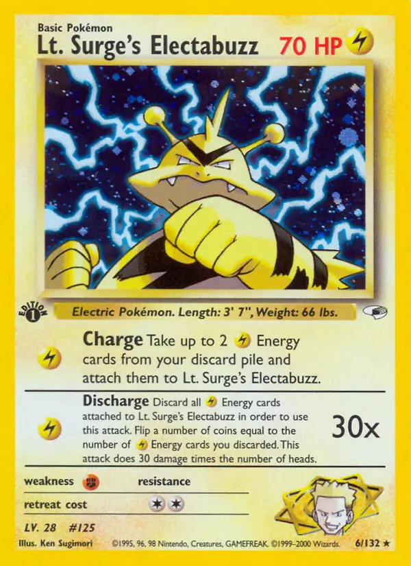 Lt. Surge's Electabuzz Holo 6
