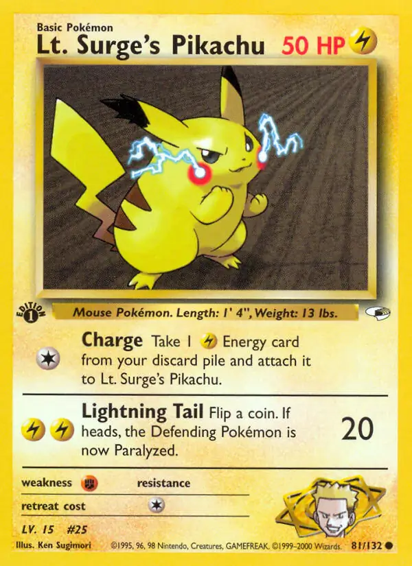 Lt. Surge's Pikachu 81