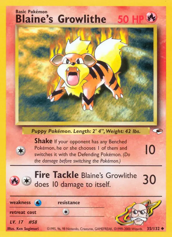 Blaine's Growlithe 35 Normal