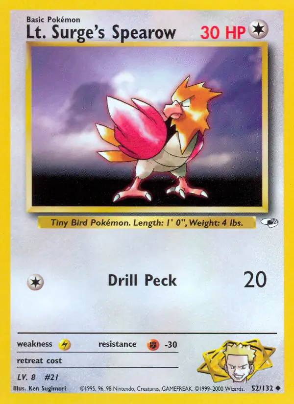 Lt. Surge's Spearow 52 Normal