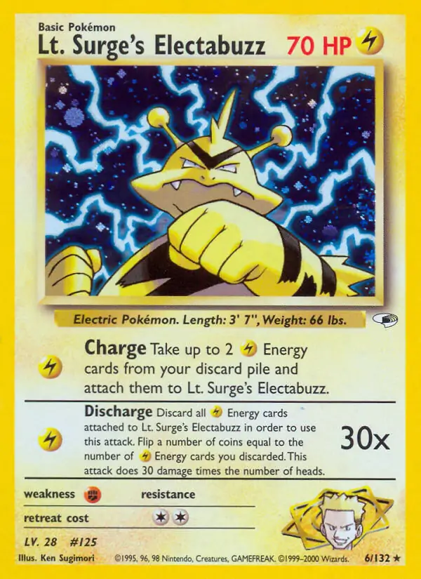 Lt. Surge's Electabuzz Holo 6 Normal