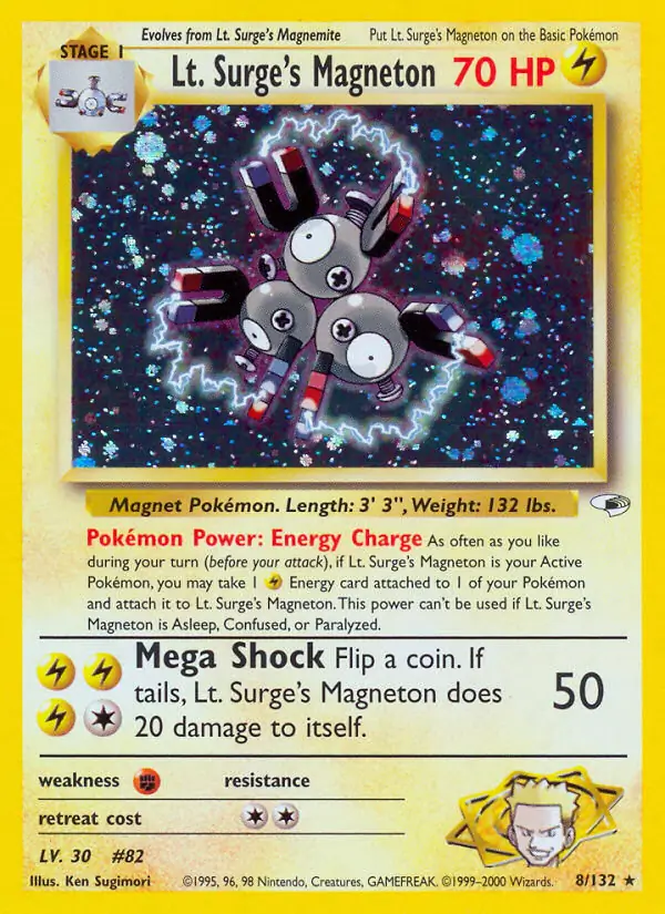Lt. Surge's Magneton Holo 8 Normal