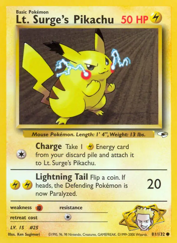 Lt. Surge's Pikachu 81 Normal