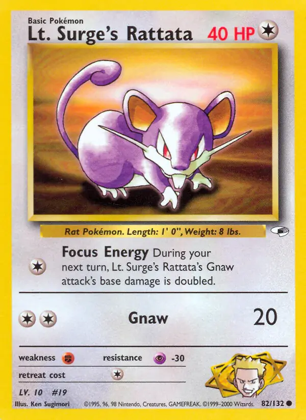 Lt. Surge's Rattata 82