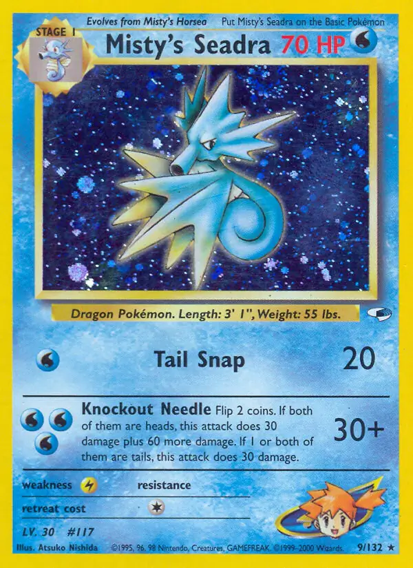 Misty's Seadra Holo 9 Normal