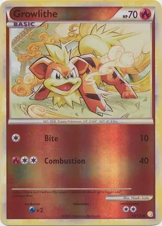 Growlithe Reverse Holo 65 Normal