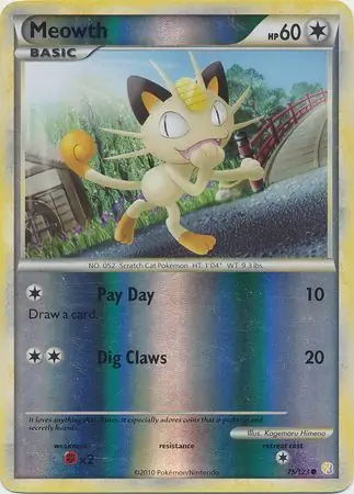 Meowth Reverse Holo 75 Normal