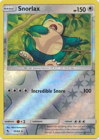 Snorlax Reverse Holo 50 Normal