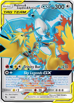 Full Art Moltres & Zapdos & Articuno GX 66