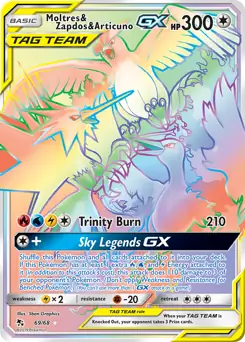 Moltres & Zapdos & Articuno GX Secret 69 Normal
