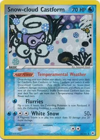 Snow-cloud Castform Reverse Holo 25 Normal