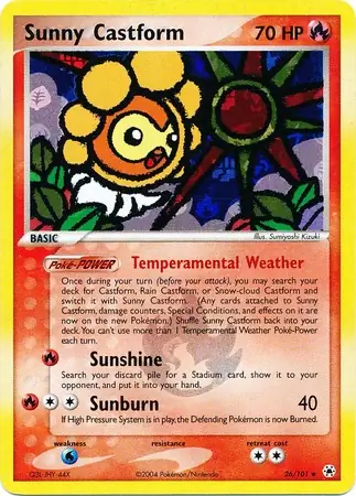 Sunny Castform Reverse Holo 26 Normal
