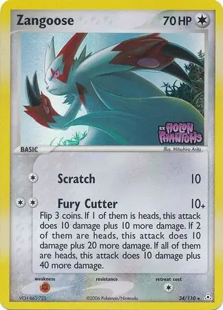 Zangoose Reverse Holo 34 Normal