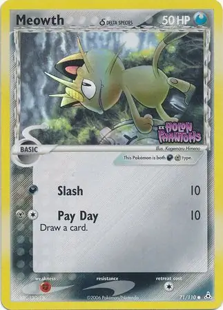 Meowth Reverse Holo 71 Normal